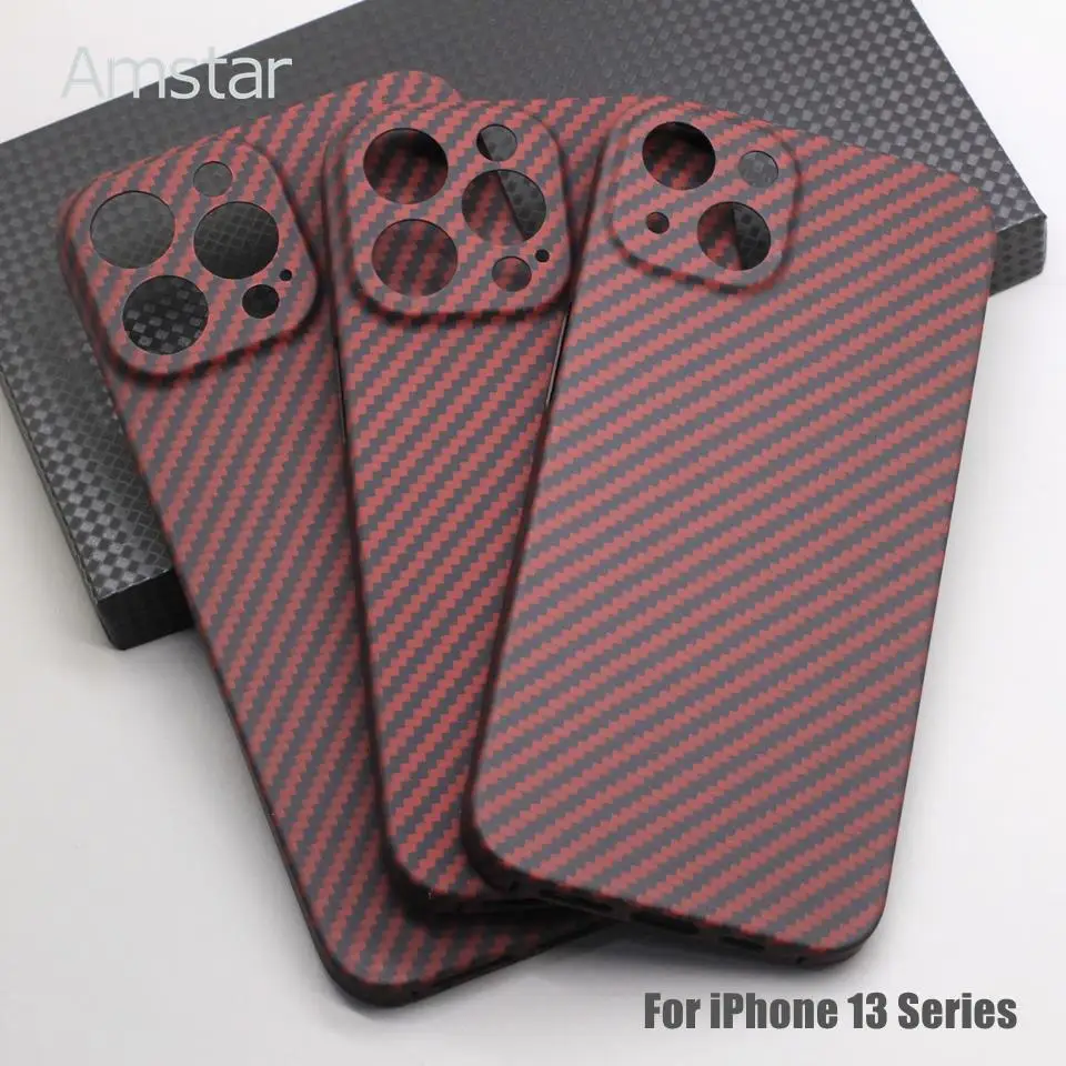 Защитный чехол Amstar из чистого углеродного волокна для iPhone 15 14 13 12 11 Pro Max Plus Mini
