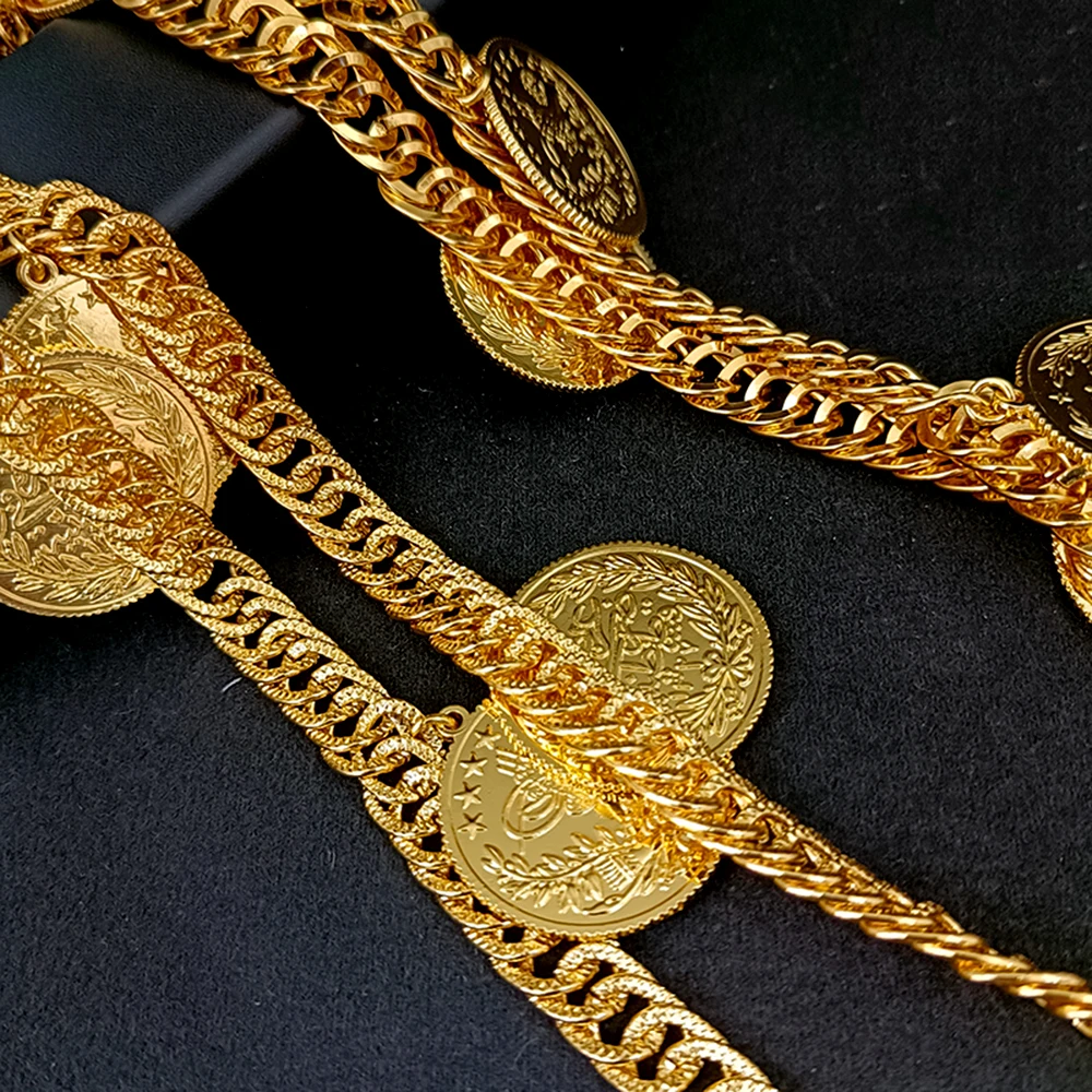 

Turkish Coin Pendant Gold Plated Kurdish Bridal Jewelry Wedding Gifts Free Shipping Items My Order Necklaces For Women Fashion