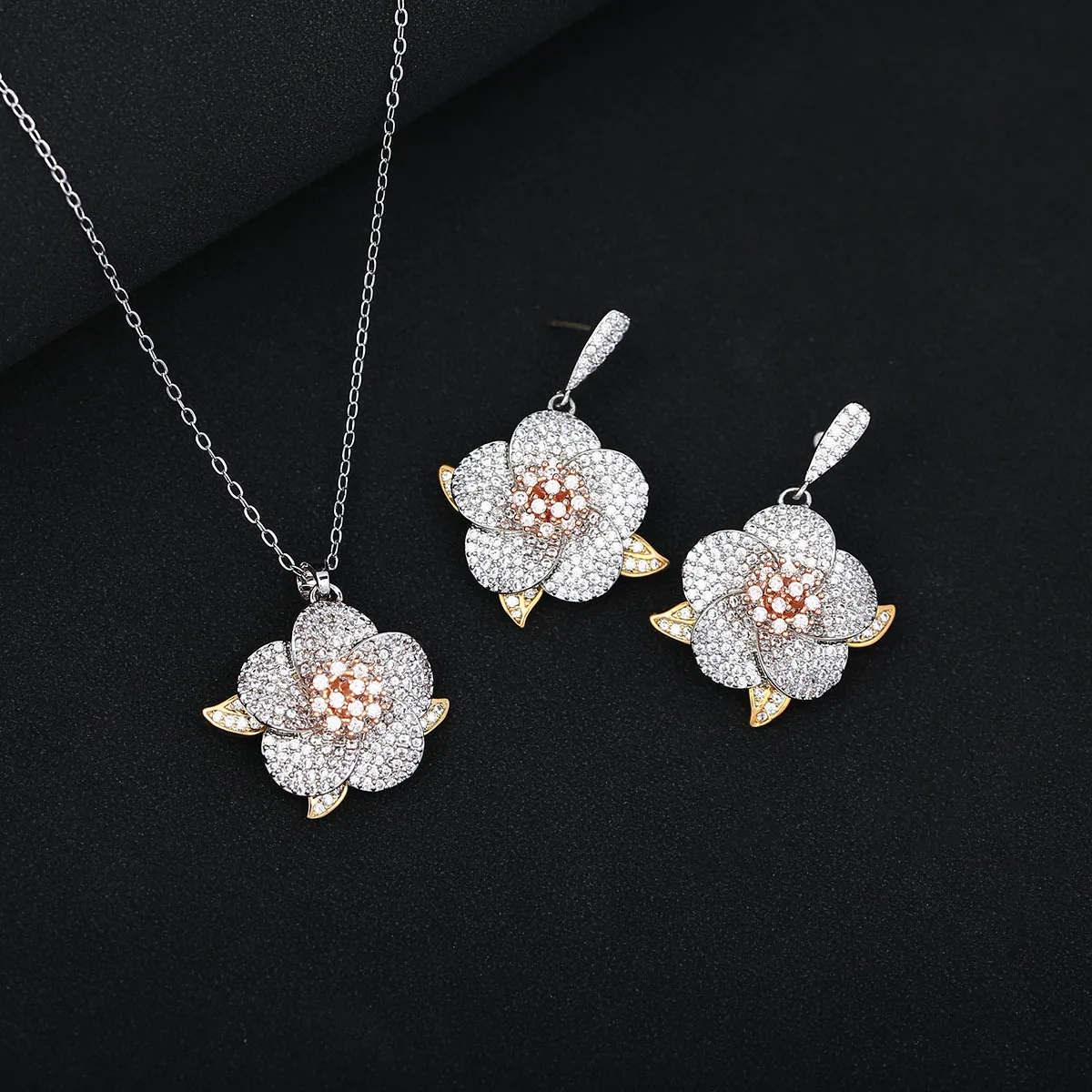 

2023 модные роскошные серьги-подвески с микро-фианитами для женвечерние вечеринки, свадьбы, выпускного, ювелирные наборы в подарок