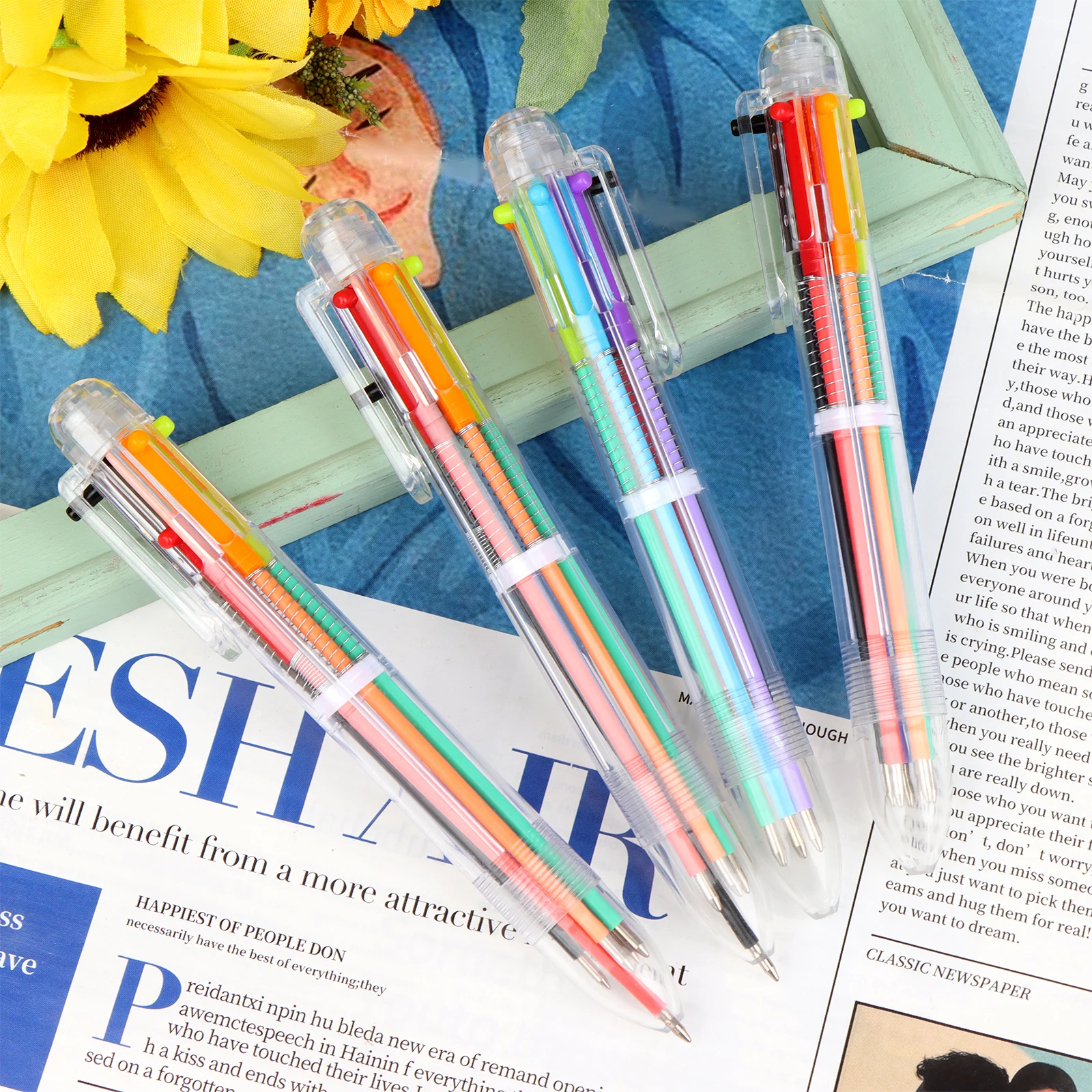 

Разноцветная шариковая ручка