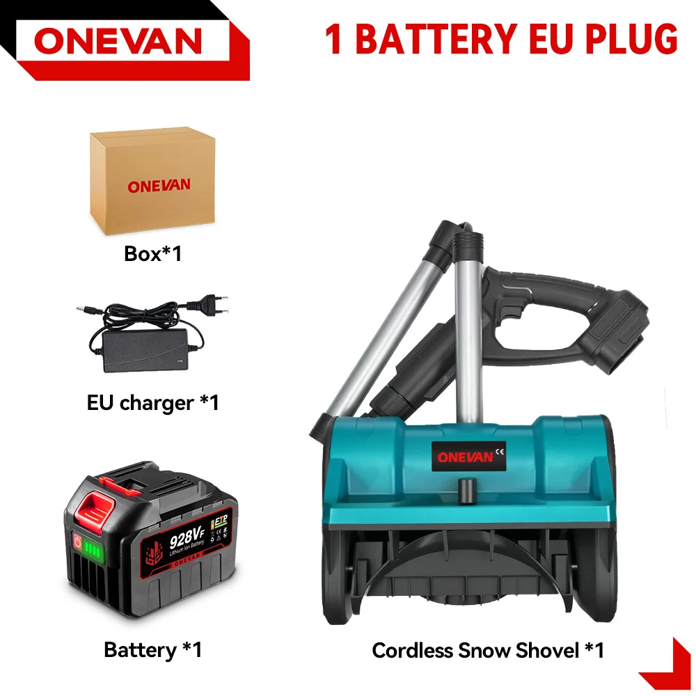 ONEVAN Бесщеточный электрический снегоочиститель 3000 Вт 300 мм для Makita 18 В
