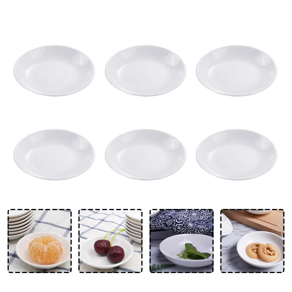 

6pcs Seasoning Storage Condiment Sushi Plate Soy Dishes Tasting Dishes Sushi Seasoning Dishes Pinch Prep Bowls