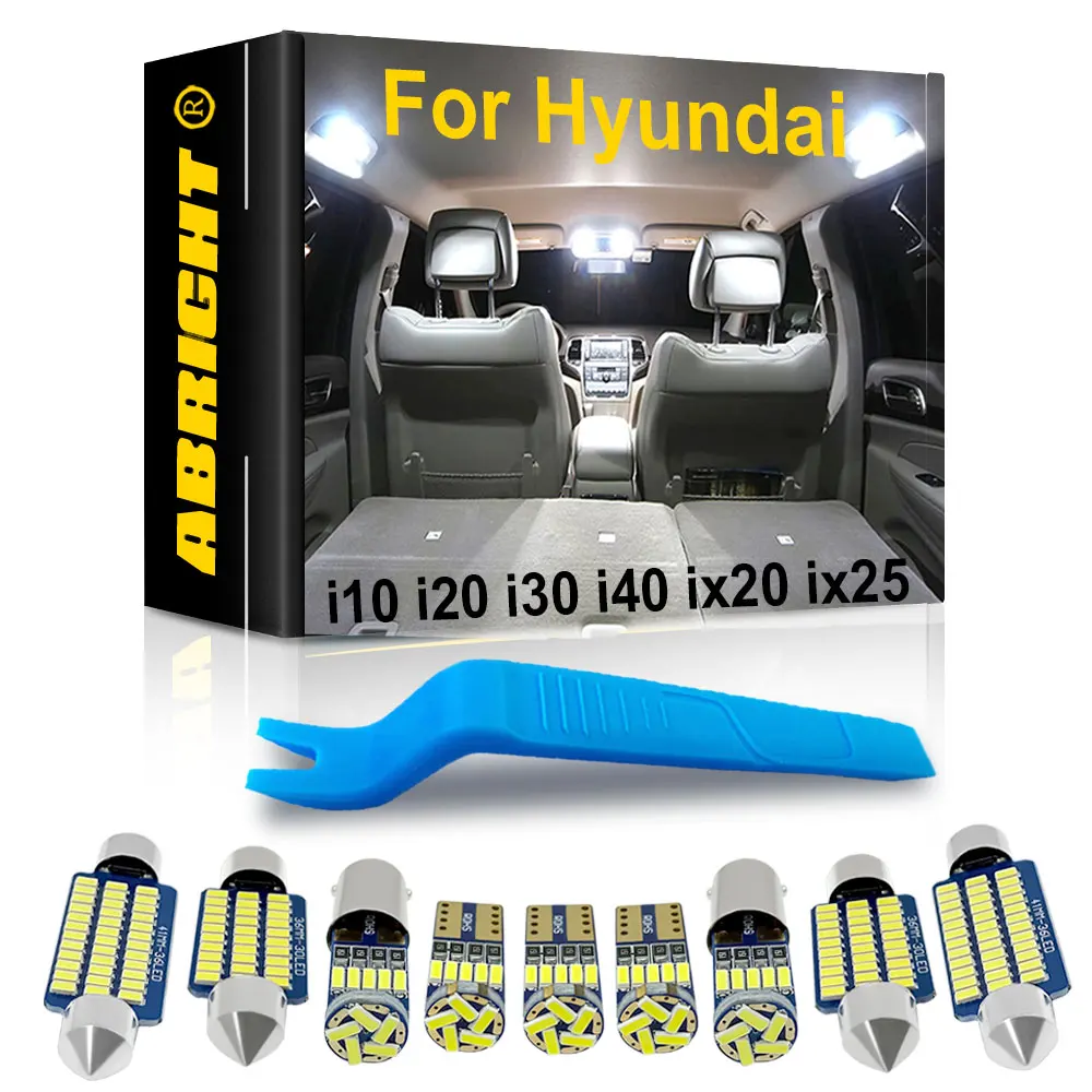 

Car Interior Light LED For Hyundai i10 i20 PB PBT GB IB i30 FD GD PD i40 ix20 ix25 HB20 Creta Grand I10 Canbus Lamp Auto Parts