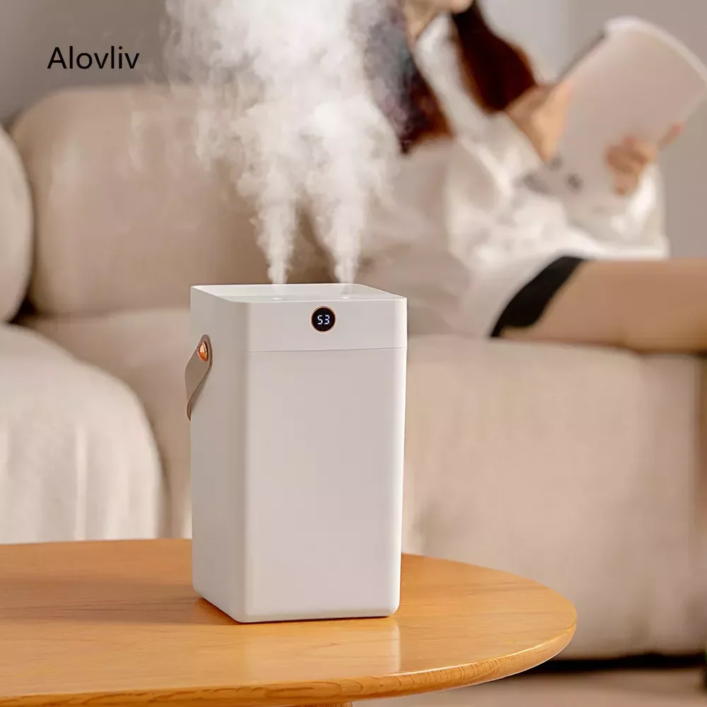 Dual Spray USB Air Humidifier For Home Humidity Display Ultrasonic Mist Maker Portable Office Desktop Air Purifier