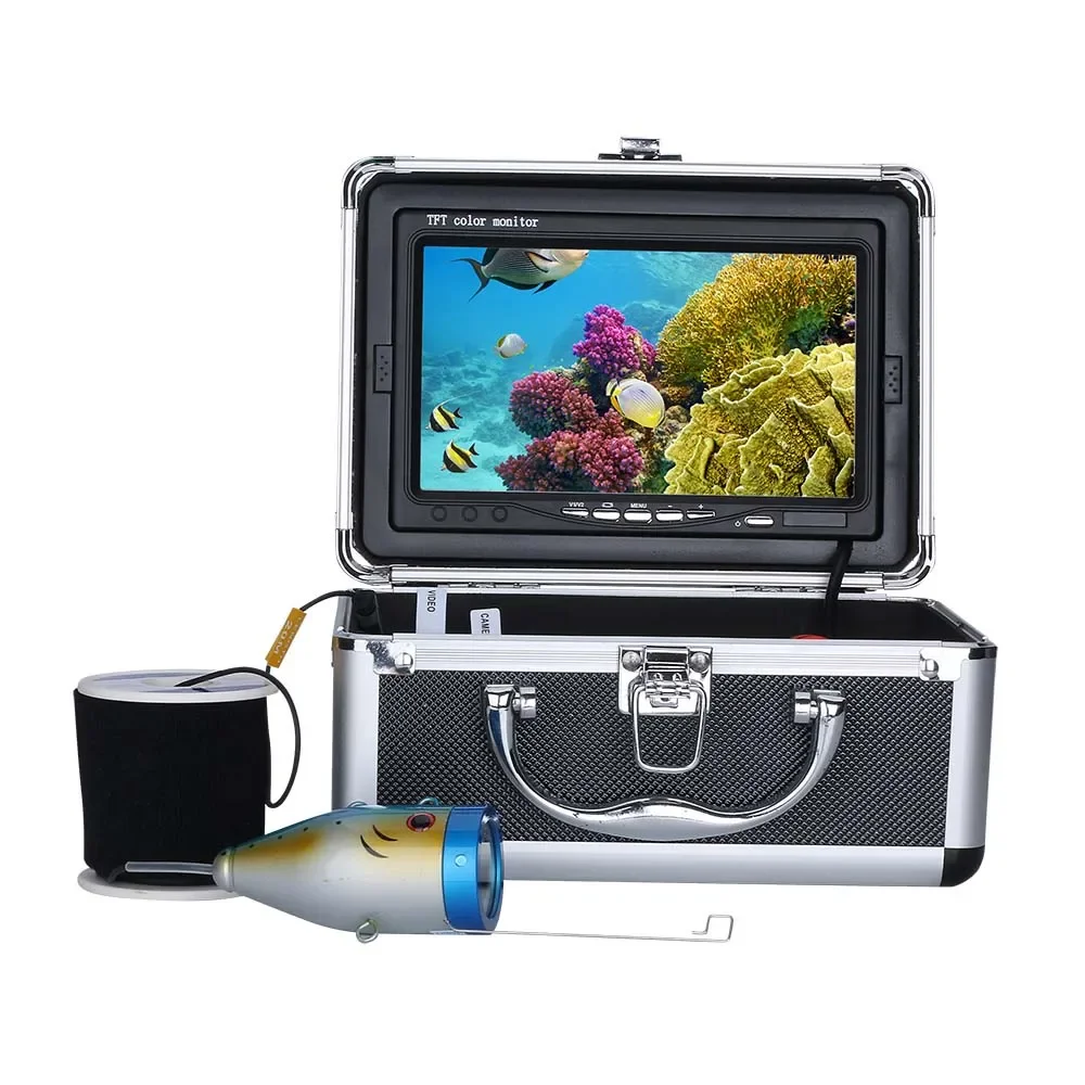 

7" Inch 15m 1000tvl Fish Finder Underwater Fishing Camera 15pcs White Leds Infrared Lamp for Ice Sea River Fishing