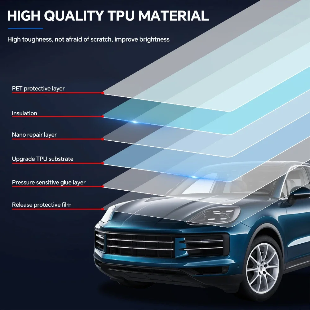 PPF ТПУ для Porsche Cayenne Basic 2024-up Защитная пленка краски Предварительно вырезанная