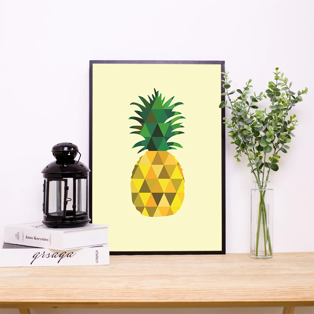 Современная живопись в виде ананаса, пейзажа, настенная живопись, Настенная картина, декор для ванной комнаты, домашнее украшение