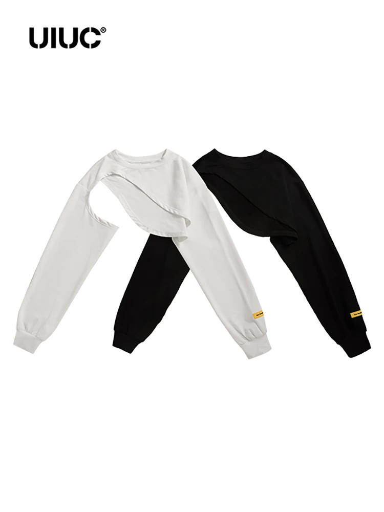 Укороченные топы UIUC с очень коротким рукавом 2022 Модный женский топ вырезами