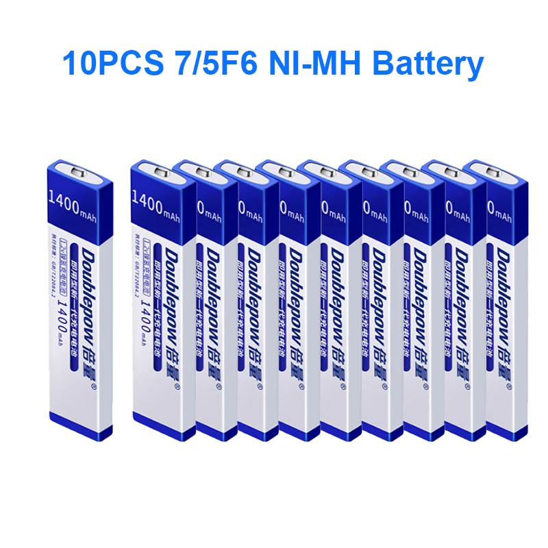 Фото 10 шт. NiMH-аккумуляторы 1.2V 1400mAh 7/5F6 для Sony Walkman CD MD Player, сменные батареи №1