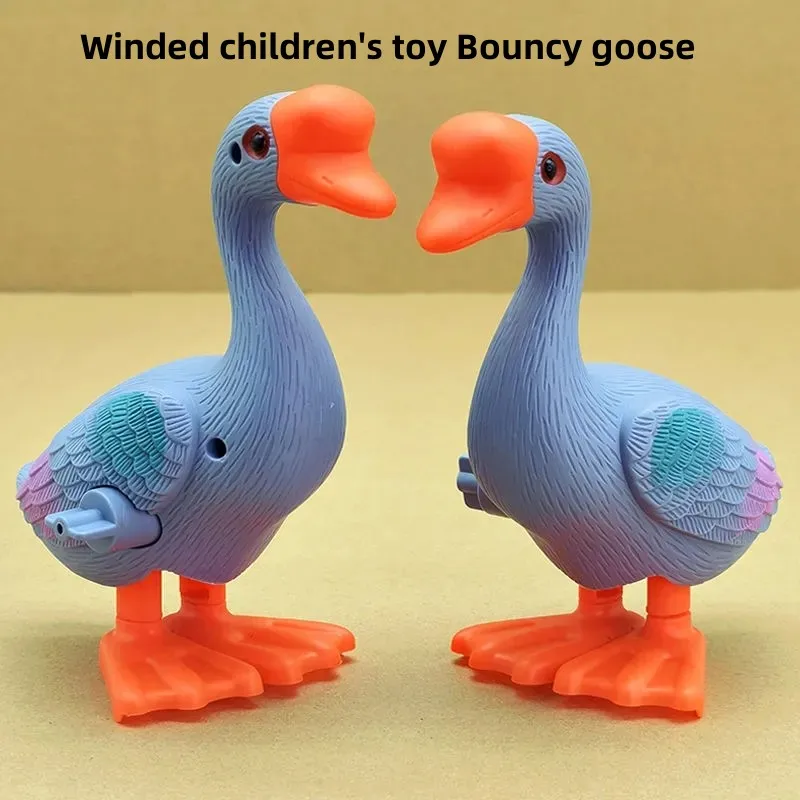 Net Celebrity Wind-Up Children'S Toys Bouncy Goose Simulation Animal Cute Interactive Male And Female Baby Birthday Gift