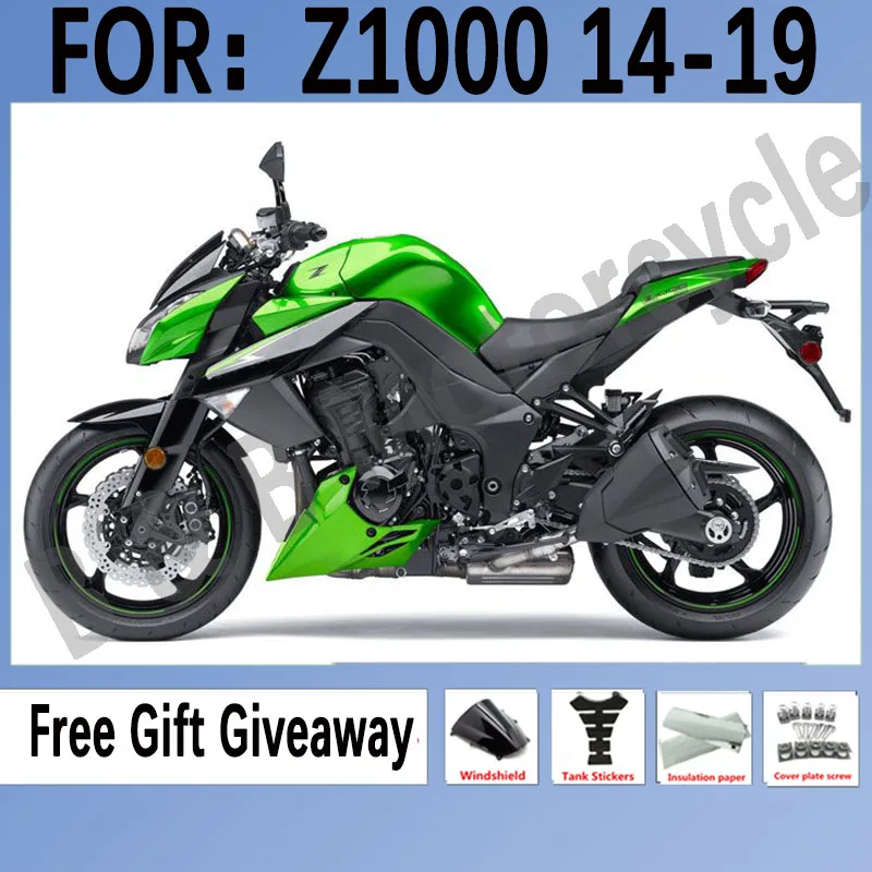 

Комплект обтекателей из АБС-пластика для мотоцикла, подходит для Z1000 2014 2015 2016 2017 2018 Z1000 14-19, Обтекатели для кузова, зеленый цвет