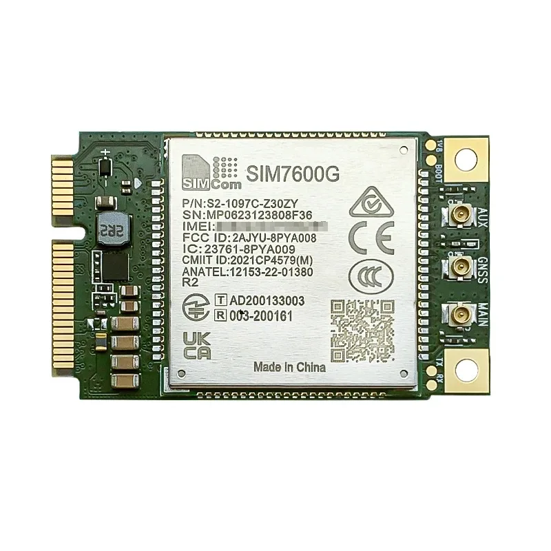 Новый модуль SIMCOM SIM7600G LTE Cat1 MINI PCIE Global Band LTE-FDD B1/B2/B3/B4/B5/B7/B8/B12/B13/B18/B19/B20/B25/B26/B28/B66