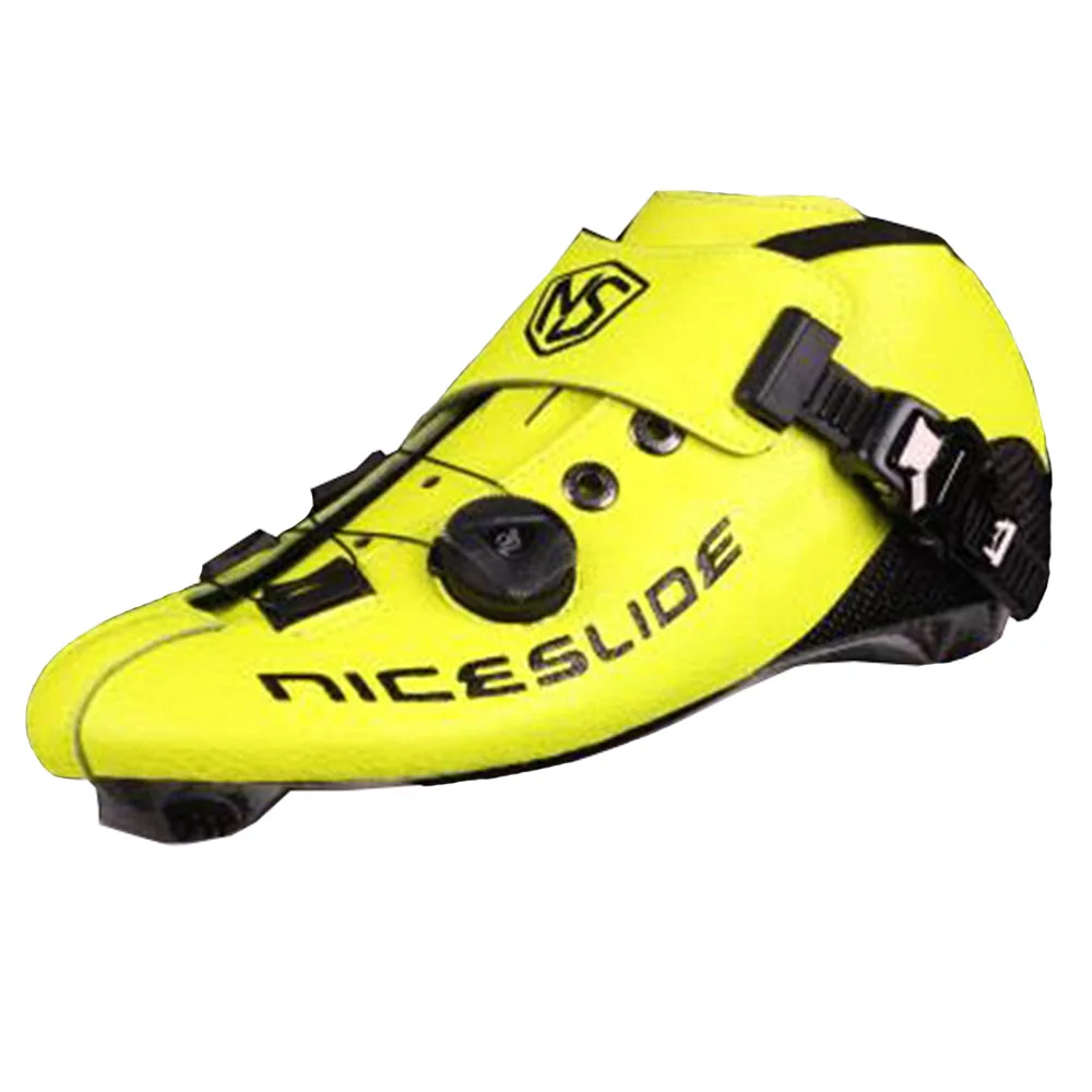 Фото 1Pair Original Niceslide Speed Inline Skate Boots Self locking Carbon Fiber Professional Competition Speeding Skate Race Skating №2