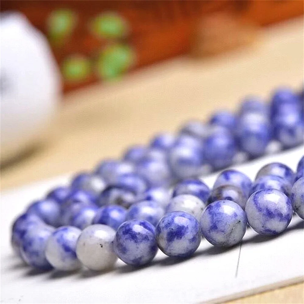 Бусины из натурального камня в форме синего содалита 4-12 мм