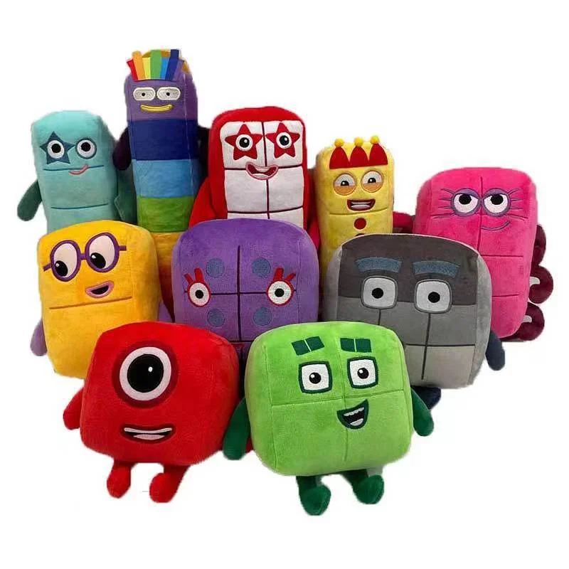 

2023 New 1SET Cartoon Number Plush Doll Toy Educational Number Stuffed Movie TV Sereis Toys Kids Gift