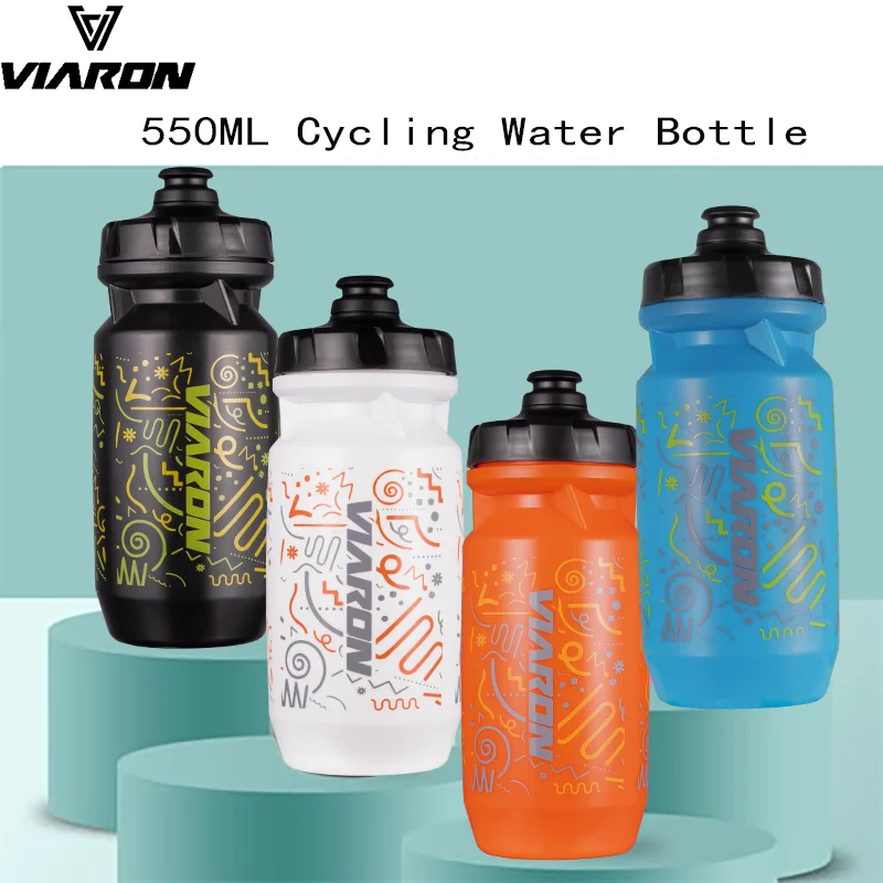 VIARON 550ML yol bisiklet su şişesi sızdırmaz bisiklet tutucu içme MTB dağ bisikleti spor şişesi toz geçirmez fincan taşınabilir