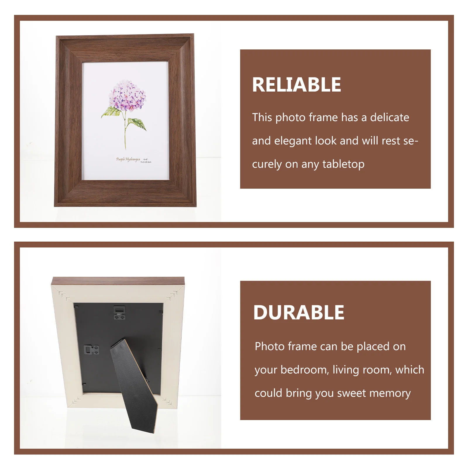 

Frame Picture Photo Farmhouse Frames Rustic Wooden Tabletop Free Standingsquare Family Vertical Home Decoration