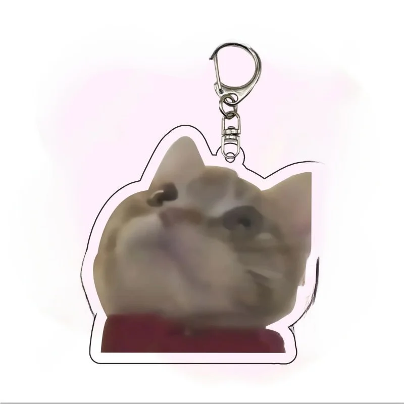 Забавный акриловый брелок с котенком персонализированная резьба по песку