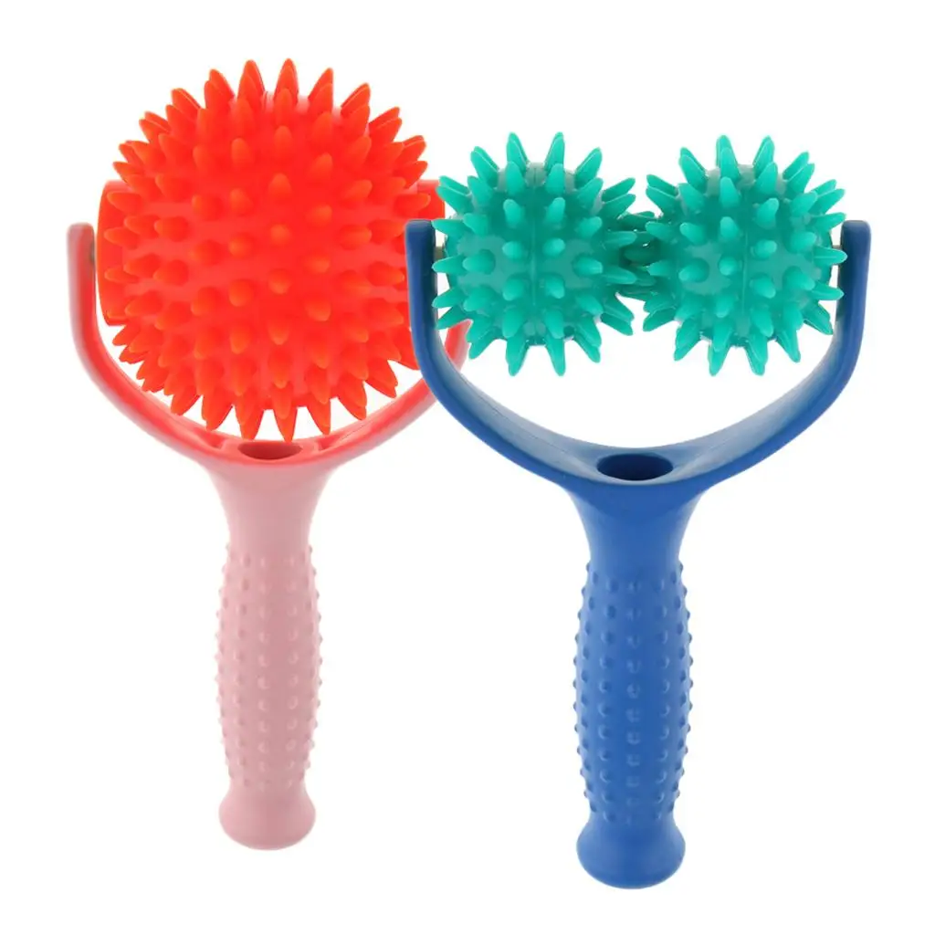 

Pack of 2 Spiky Massage Ball, Stress Reflexology, Massage rolling beads Deep Tissue Muscle Massager Tool with Spiky Balls