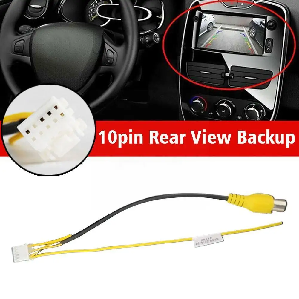 

10 Pin Rear View Backup Camera Cable Adaptor RCA For Android Car Stereo Radio Monitor I6Z7