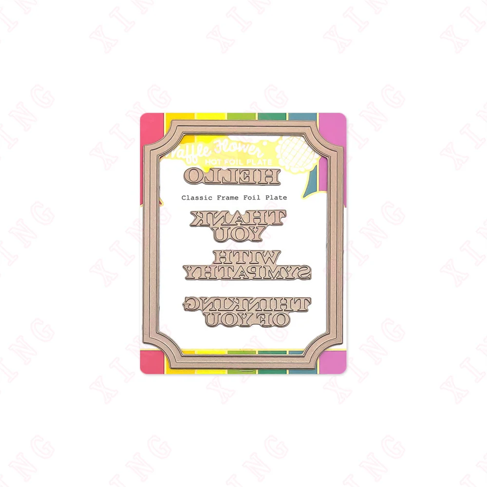 

New Metal Cutting Dies Diy Scrapbook Craft Blade Punch Decoration Templates Classic Frame Foil Plate Embossing Reusable Hot Foil