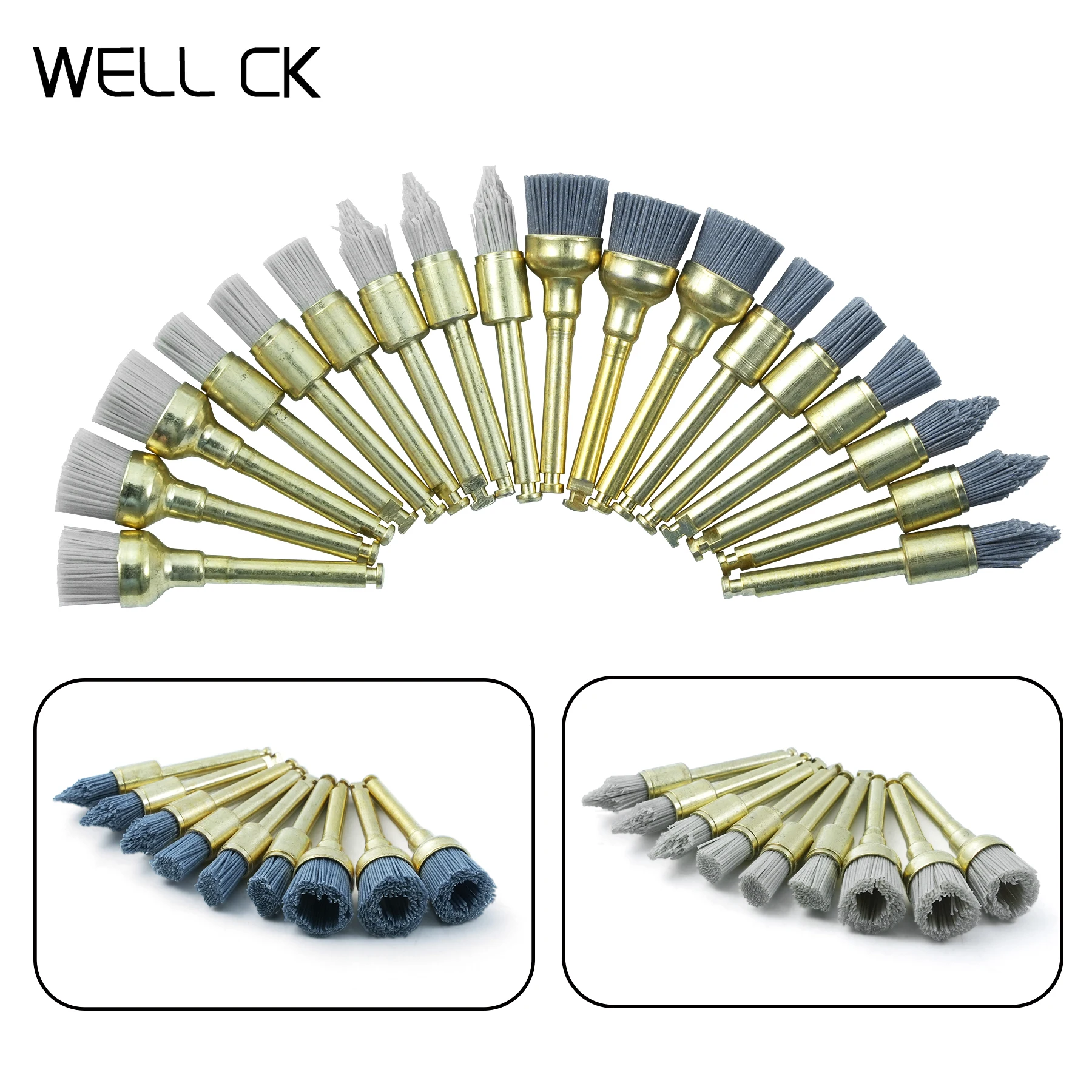 10 шт./пакет, щетка для полировки зубов, оксид алюминия, карбид кремния ...