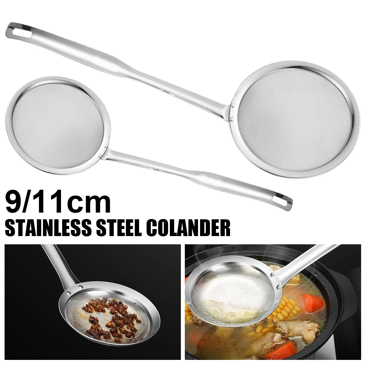 

Oil Skimming Filter Pot Filter Soup Skimmer Spoon Mesh Percolator Strainer Fat Skim Grease Foam Fried Food Net Kitchen Gadgets