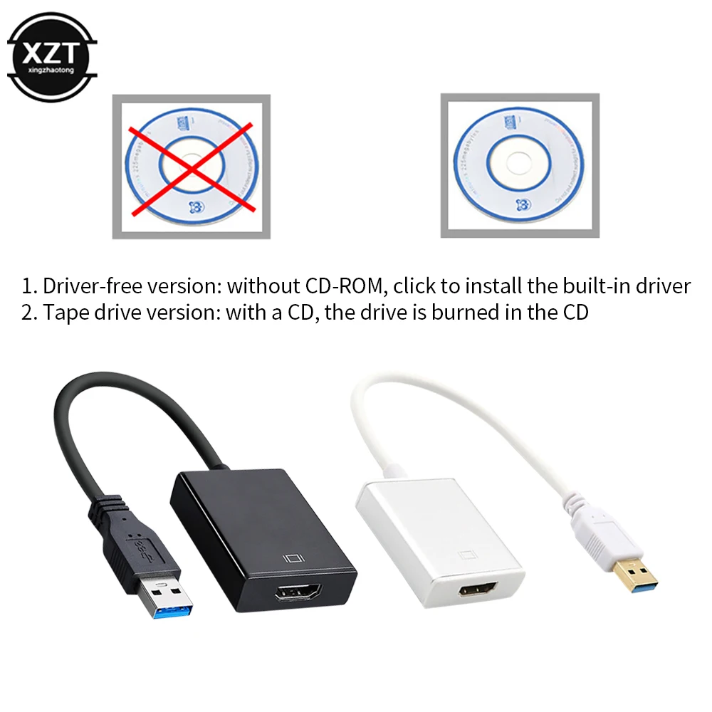 Фото USB 3,0 к HDMI-совместимый преобразователь HD 1080P мультимонитор графический адаптер для ПК ноутбука проектора ТВ без драйвера/с Драйвером №3