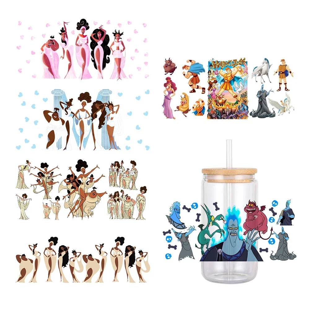 Мини Дисней мультфильм Геркулес узор УФ DTF переводная наклейка водостойкие