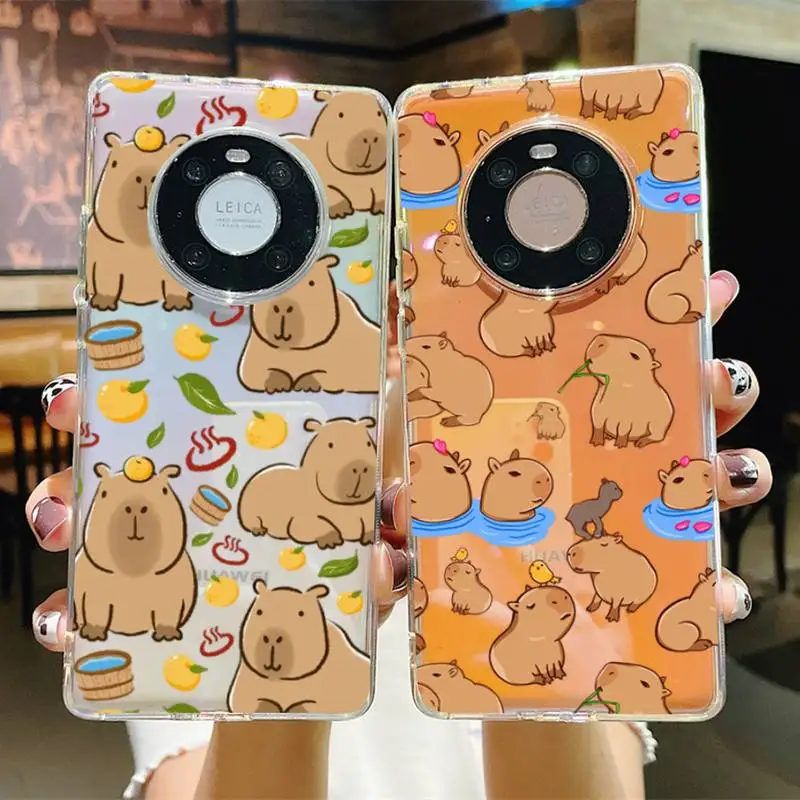 

FHNBLJ cute cartoon Capybara Phone Case for Samsung S20 ULTRA S30 for Redmi 8 for Xiaomi Note10 for Huawei Y6 Y5 cover