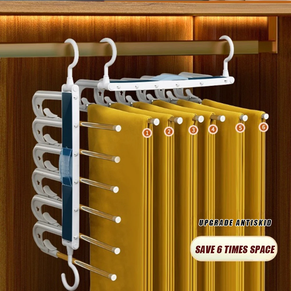 

Retractable Magic Hanger for Trouser Shirt Stainless Steel Clothes Rack Foldable Bedroom Wardrobe Closet Organizer Space Saving