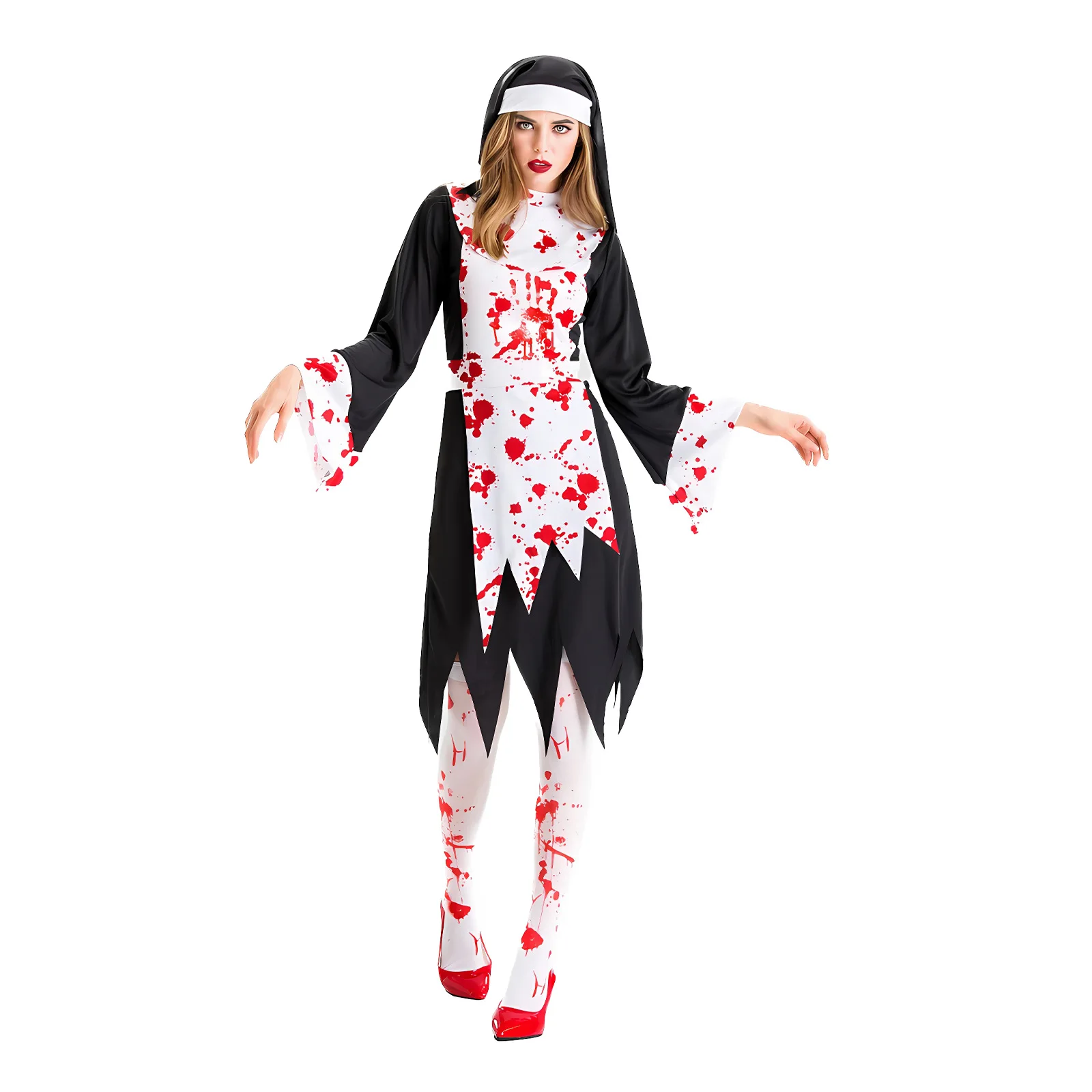 Фото ampire Splay Shepherd Game Косплей Костюм, аниме на Хэллоуин, сценическая форма с накидкой, жилетом, рубашкой и перчатками для женщин №2