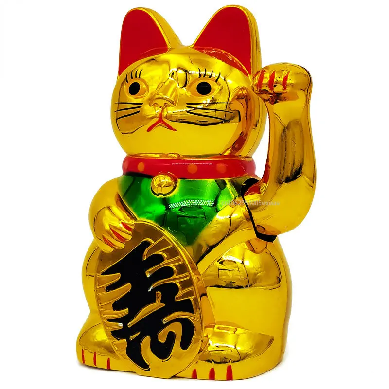 

Wealth Waving Hand Cat Chinese Lucky Cat Gold Maneki Neko Cute Lucky Cat Electric Craft Art Home Shop Hotel Shop Decoration