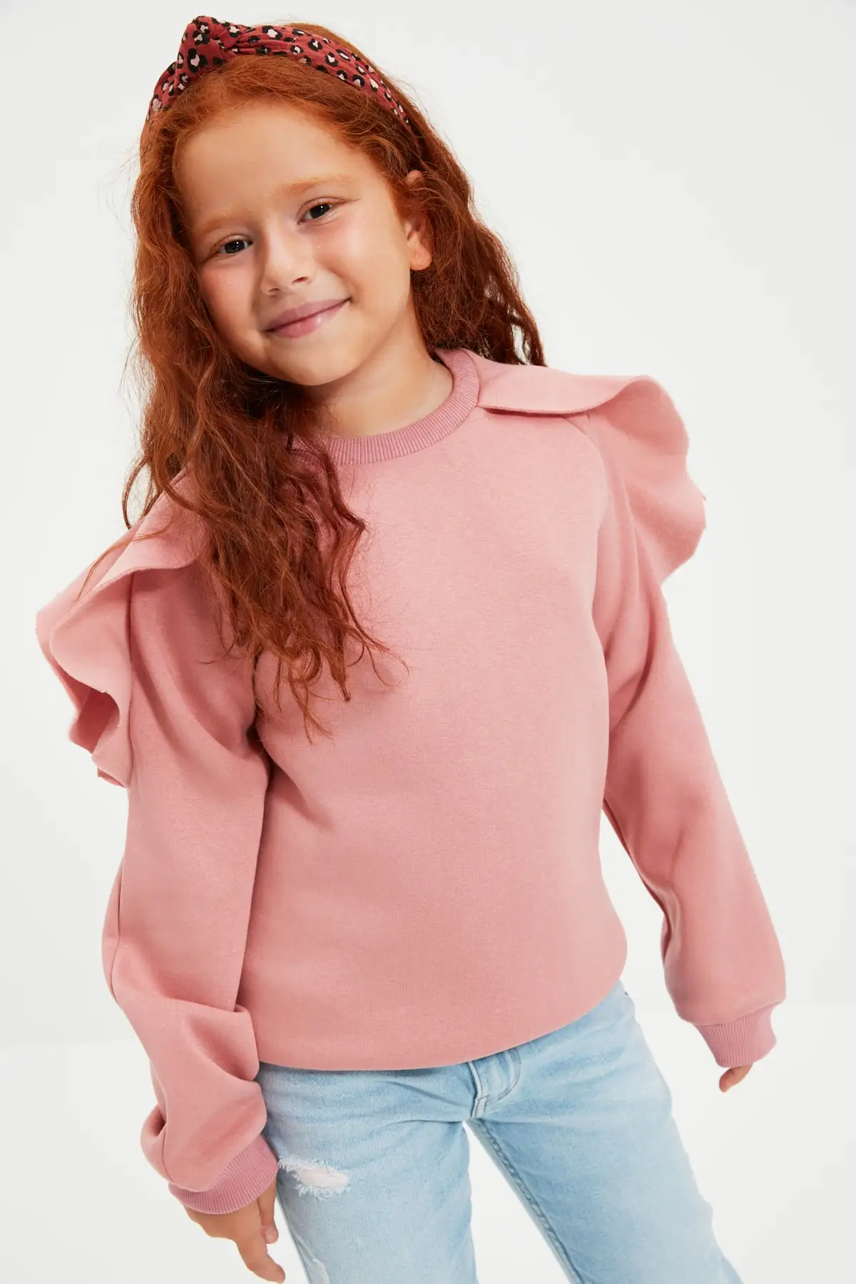 

Trendyol Flounces Female Child Knitted Thin Sweatshirts TKDAW22SW0459