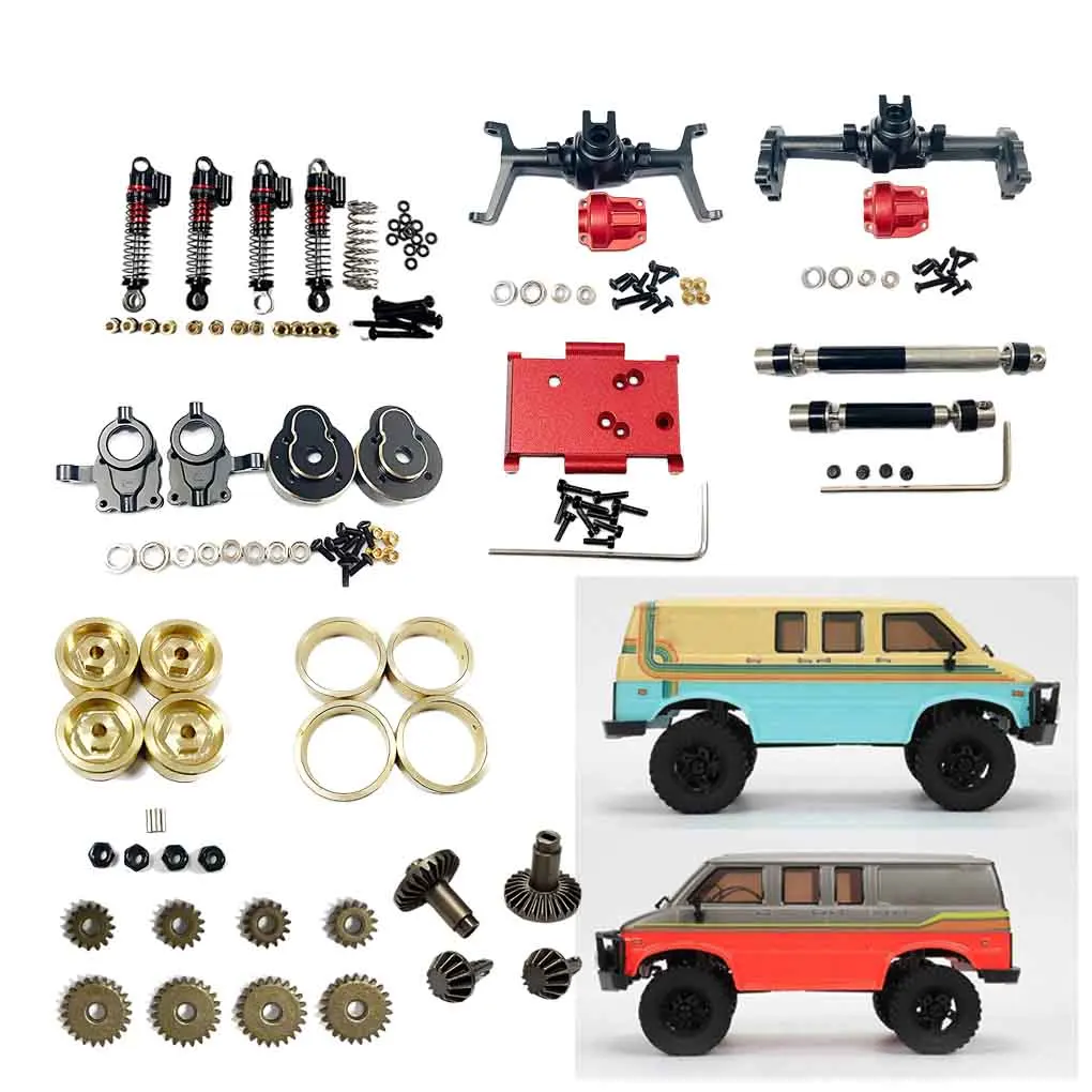 

for HOBBYPLUS 1/18 RC CR-18P Rock Van Parts Steering Hub Carrier Front Axle Housing Shock Absorber Gear Box Mount Axles Gear
