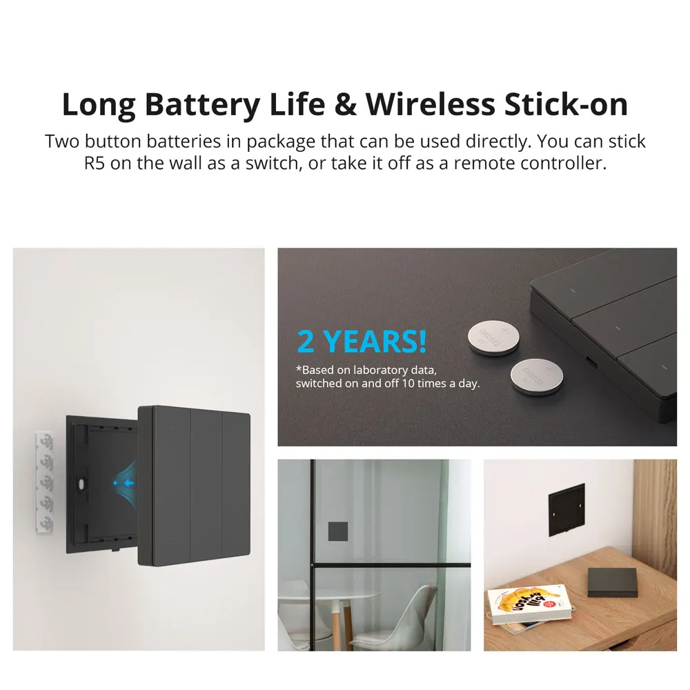 Контроллер сцен SONOFF SwitchMan R5 6-клавишный пульт дистанционного управления со