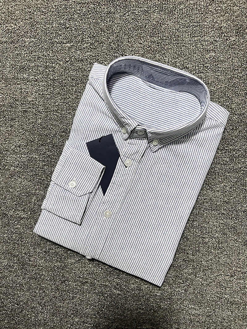 

Homme Small Colorful Horse Stripe Shirts High Quality Camisa Masculina Men Long Sleeve Dress Cotton Shirts Pony Ralp Hombre