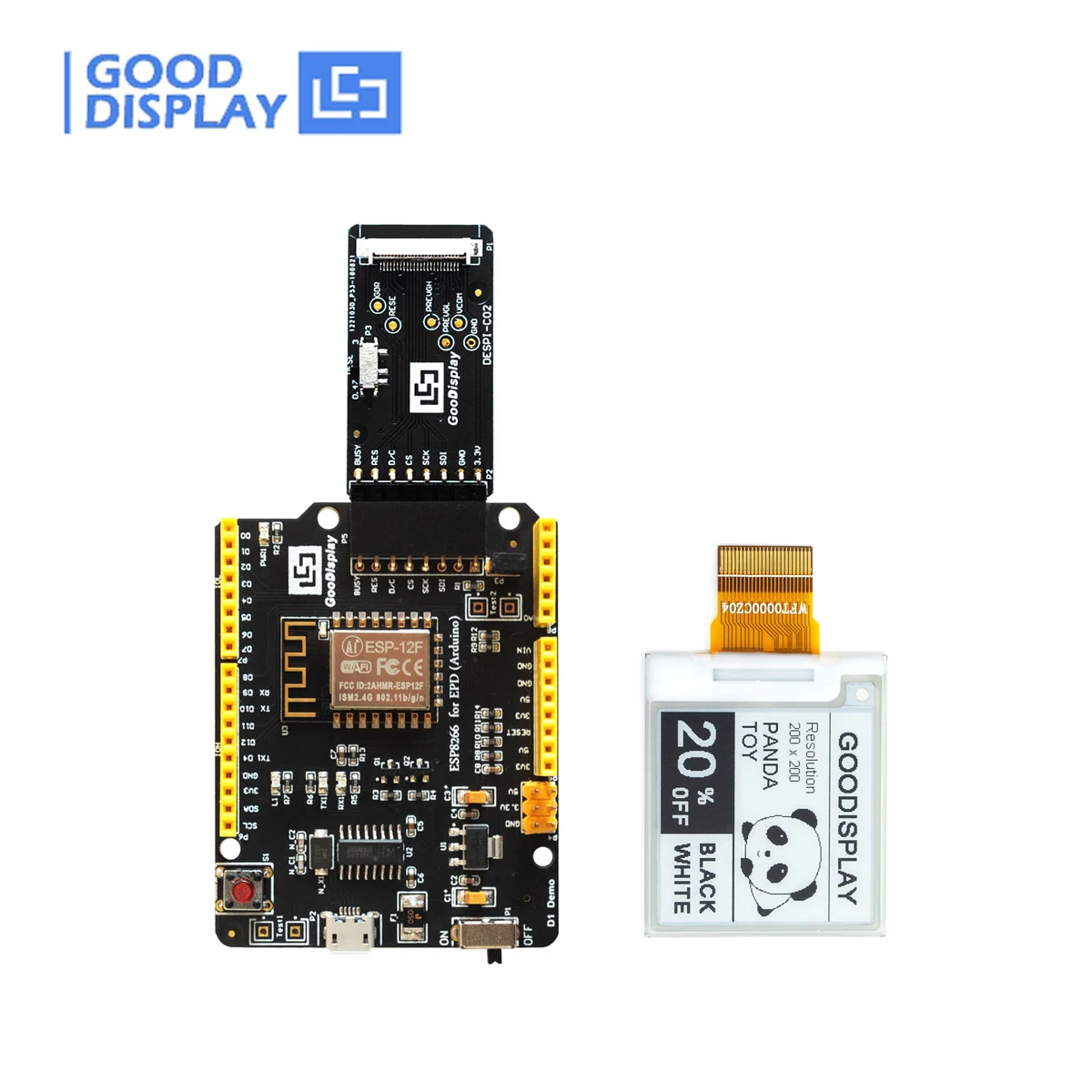 

ESP8266 Kit With High Quality GooDisplay Panel 1.54'' 200x200 Cheap E Ink Display