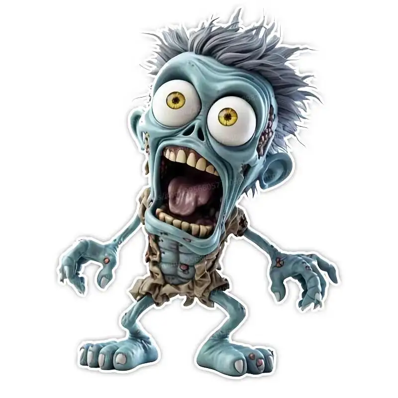 

Забавная наклейка на автомобиль с изображением зомби, виниловая наклейка, водостойкая наклейка на заднее окно, мотоцикл, кемпер, бампер, украшение для ноутбука, SH797