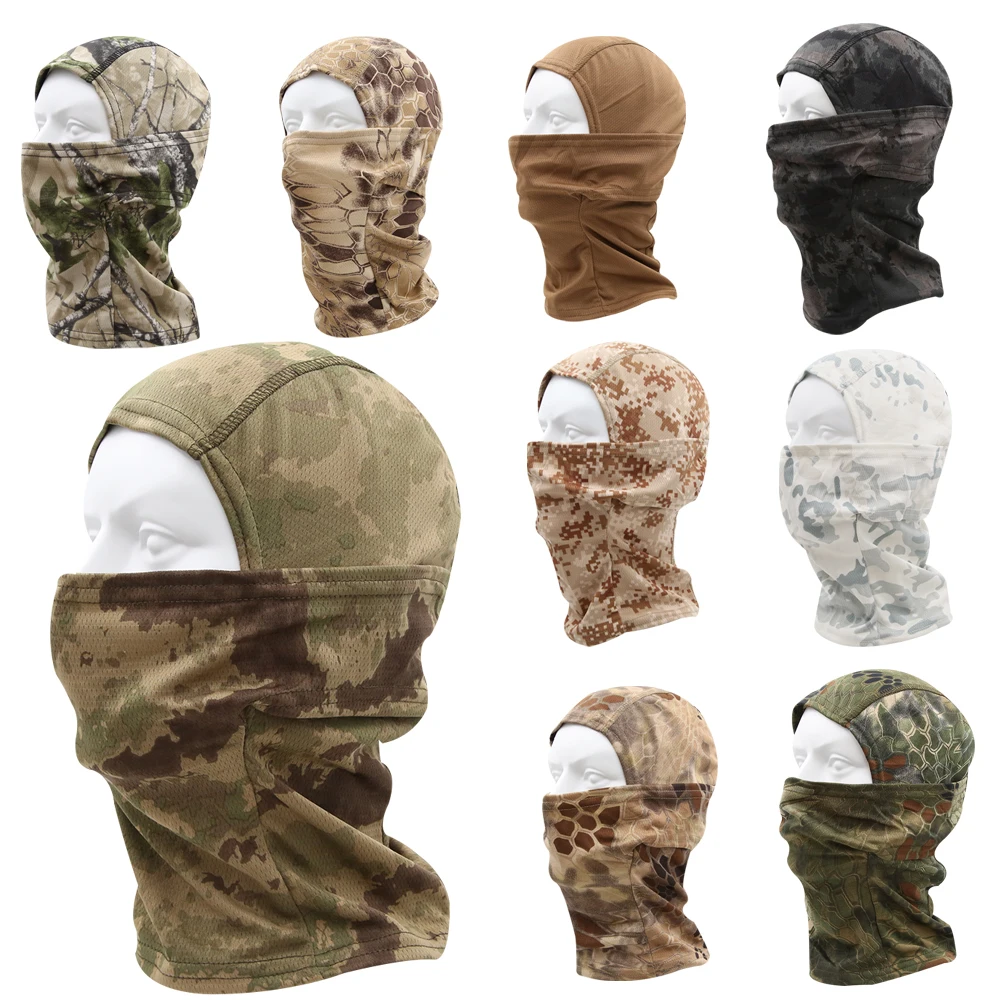 

2023 New Camouflage Hiking Scarf For Balaclava Full Face Scarf Ski Riding Full Face Cover Neck Head Warm Tactical Hat