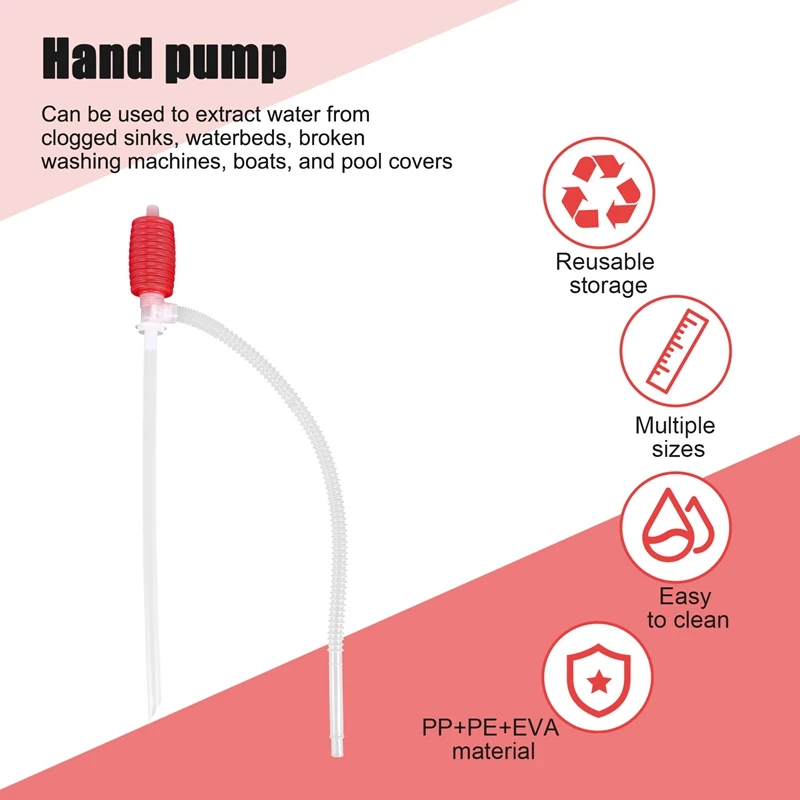 Универсальный сифонный насос для перекачки топлива 2 шт. — большой сжимающий