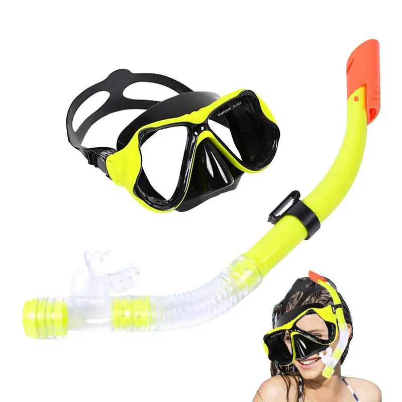 

Swimming Faces Cover Snorkeling Nose Cover Diving Goggles Gear With Adjustable Straps Scuba Diving Goggles For Women Men