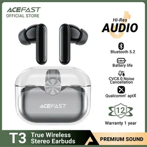 acefast enc noise cancelling tws earphone bluetooth 5 2 qualcomm qcc304 cvc8 0 waterproof apt x stereo bass earbud touch control free global shipping