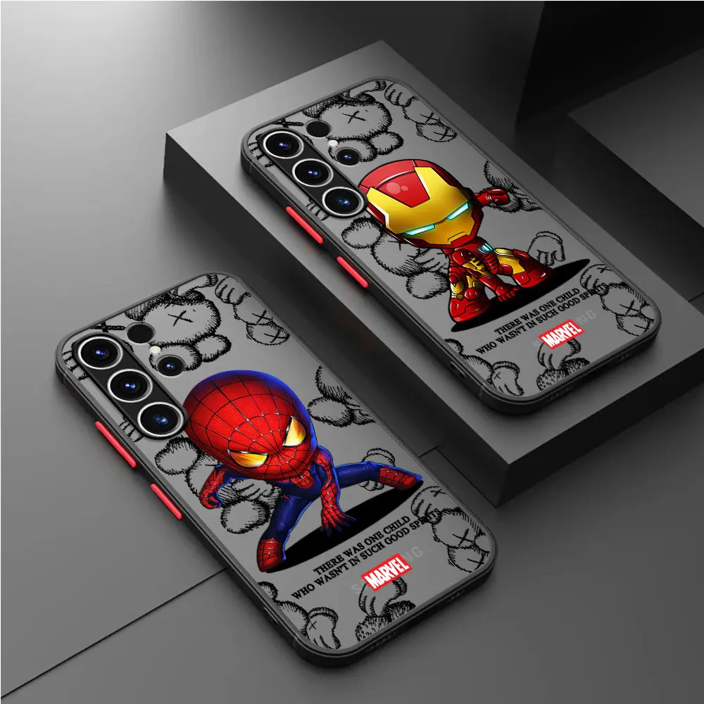 Чехол для телефона Samsung Galaxy S22 5G S9 S23 Ultra S21 Plus S10 S20 FE S10 Lite S21Plus, роскошный армированный чехол с медведем Marvel Мстители