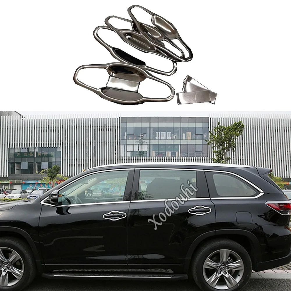 

Car Cover Trim ABS Stick Lamp Frame Door Bowl Holder Armrest Handrail Hood For Toyota Highlander 2015 2016 2017 2018 2019 2020