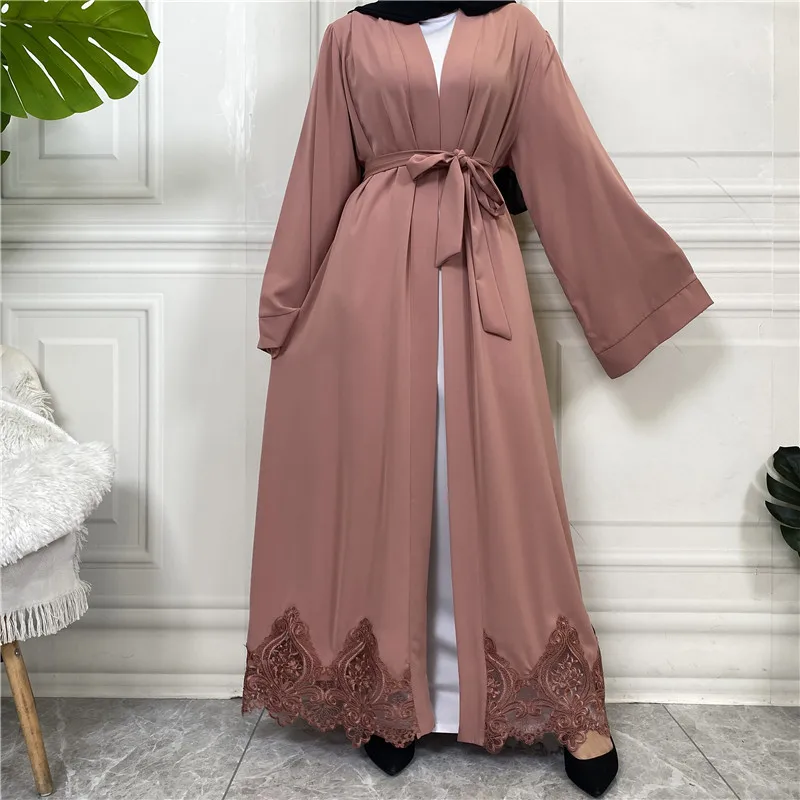 

2023 Fashion Embroidered Robe Turkish Casual Cardigan Long Dress abayas for women dubai muslim dress