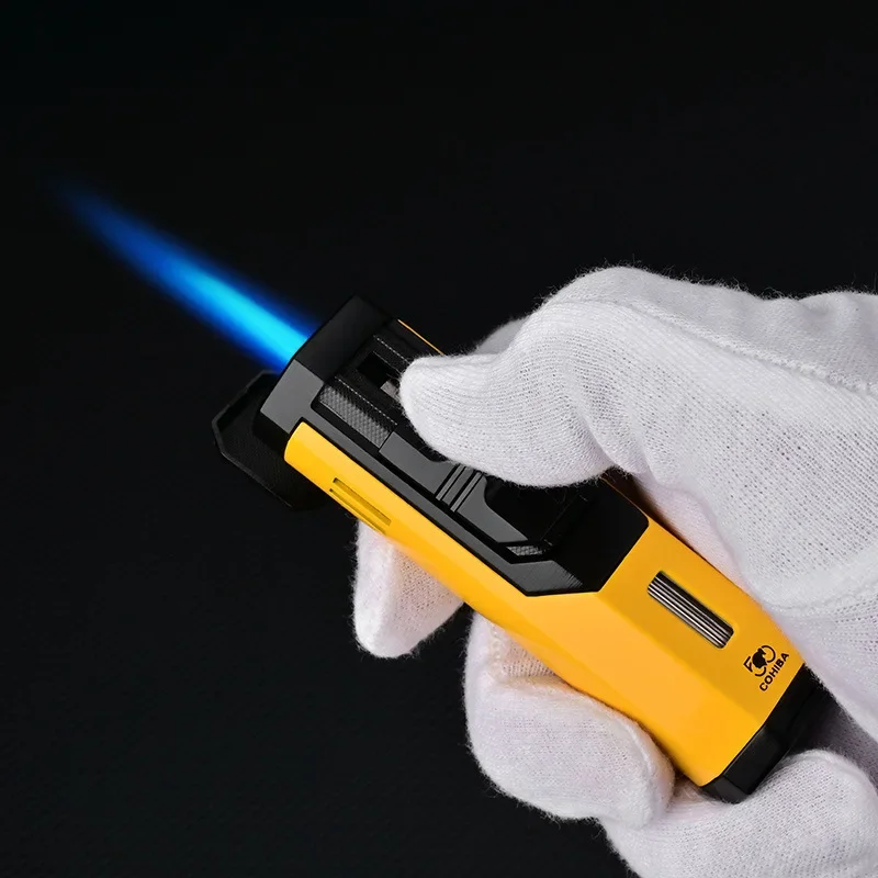 Набор для сигар COHIBA уличная ветрозащитная турбо-зажигалка с синим пламенем