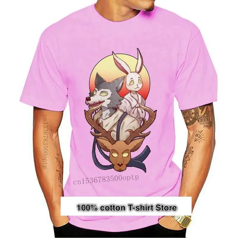 

Camiseta de diseño japonés beastar para hombre, camisa de Manga corta de algodón suave con Animal Wolf, Manga peluda, Haru Louis