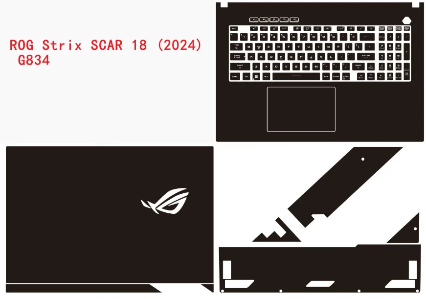 Фото Виниловая наклейка для ноутбука ASUS ROG Zephyrus G14 G16 Strix Scar G18 G614J G634J G834J GA402R GA401, защитная наклейка №4