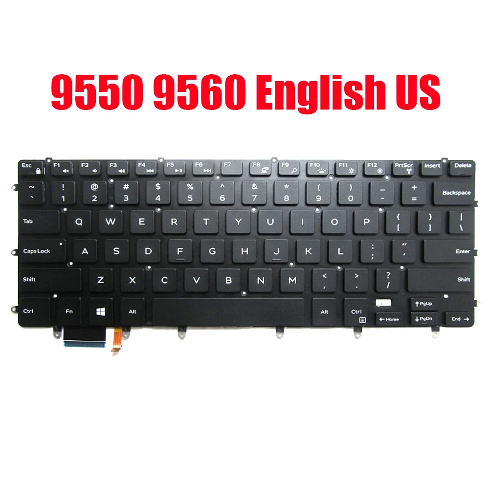 Клавиатура с подсветкой для ноутбука DELL XPS 15 7590 9550 9560 9570 Inspiron 7568 2 в 1 7558 Канада